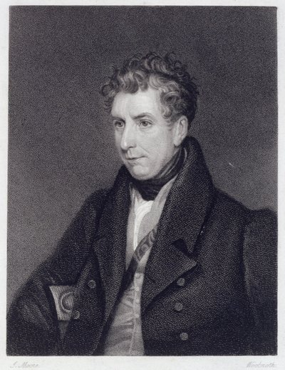 William Jerdan (1782-1869) graviert von Woolnoth von Harriet Jane Moore